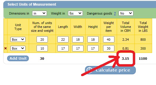 Chargeable volume in international shipping Calculate chargeable volume in sea freight