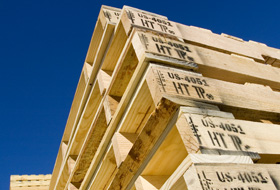 Shipping goods internationally Pallets for international shipping with ISPM15 stamps